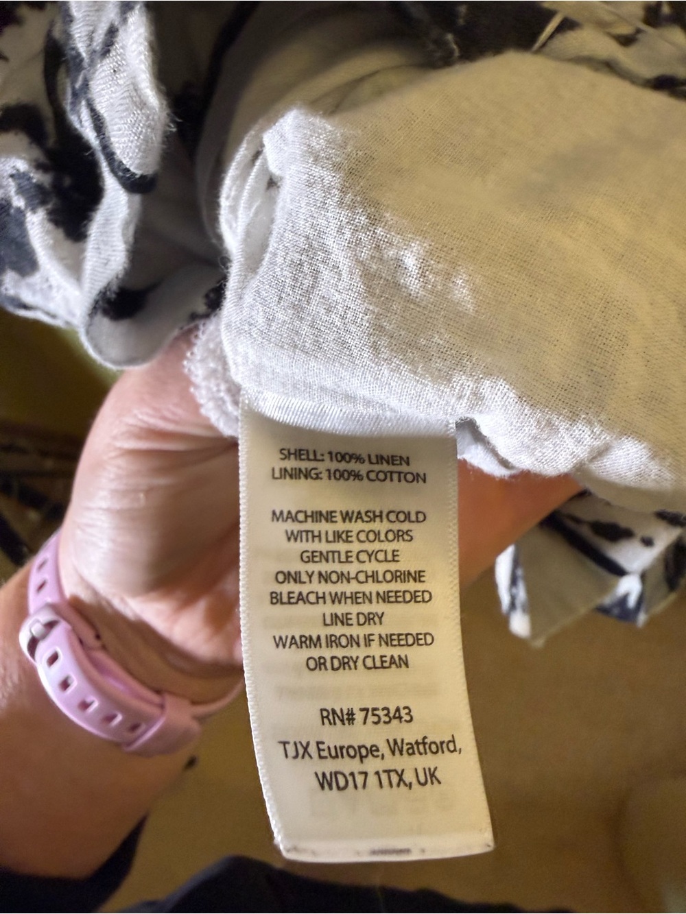 Cynthia Rowley Black & White Tie-Dye Shift Mini Dress - Picture 6 of 9